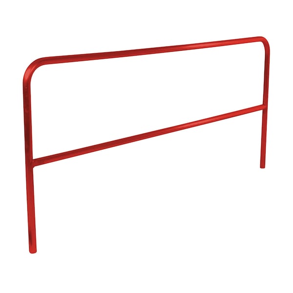 STEEL PIPE SAFETY RAILING 120 IN LENGTH RED